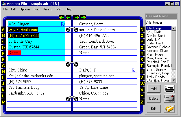 Adr_Book Screenshot